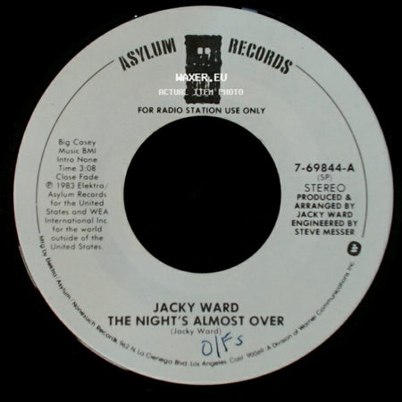 Jacky Ward - The Night's Almost Over / The Night's Almost Over side B