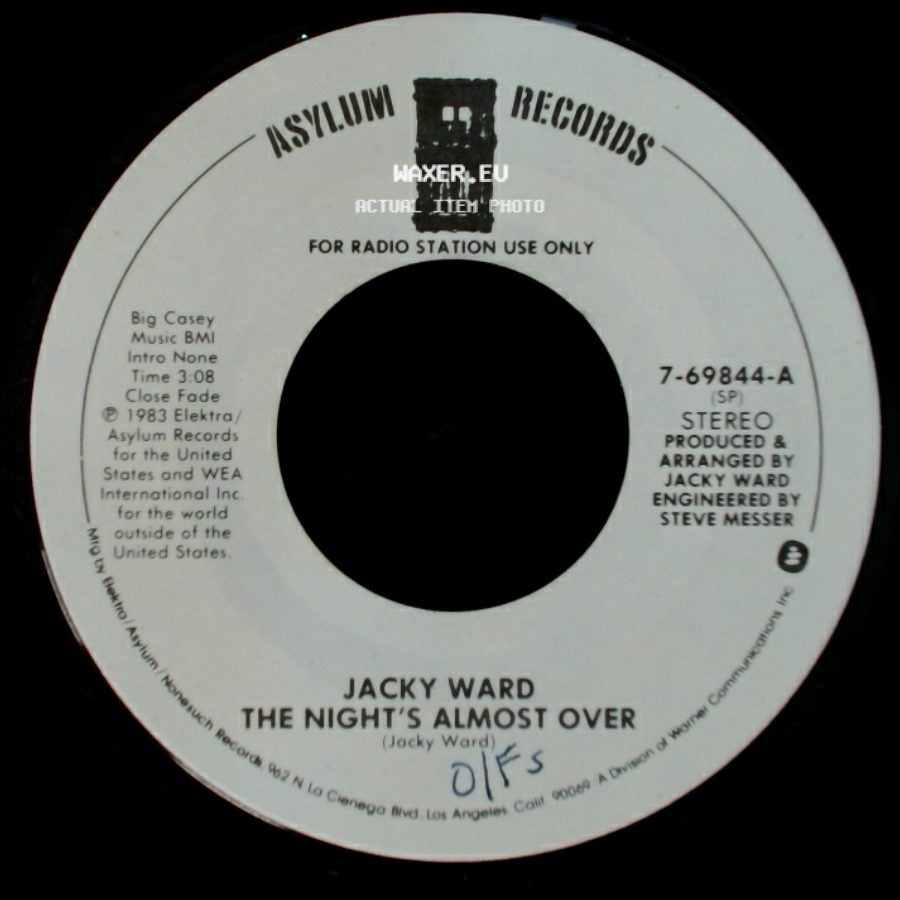 Jacky Ward - The Night's Almost Over / The Night's Almost Over side B