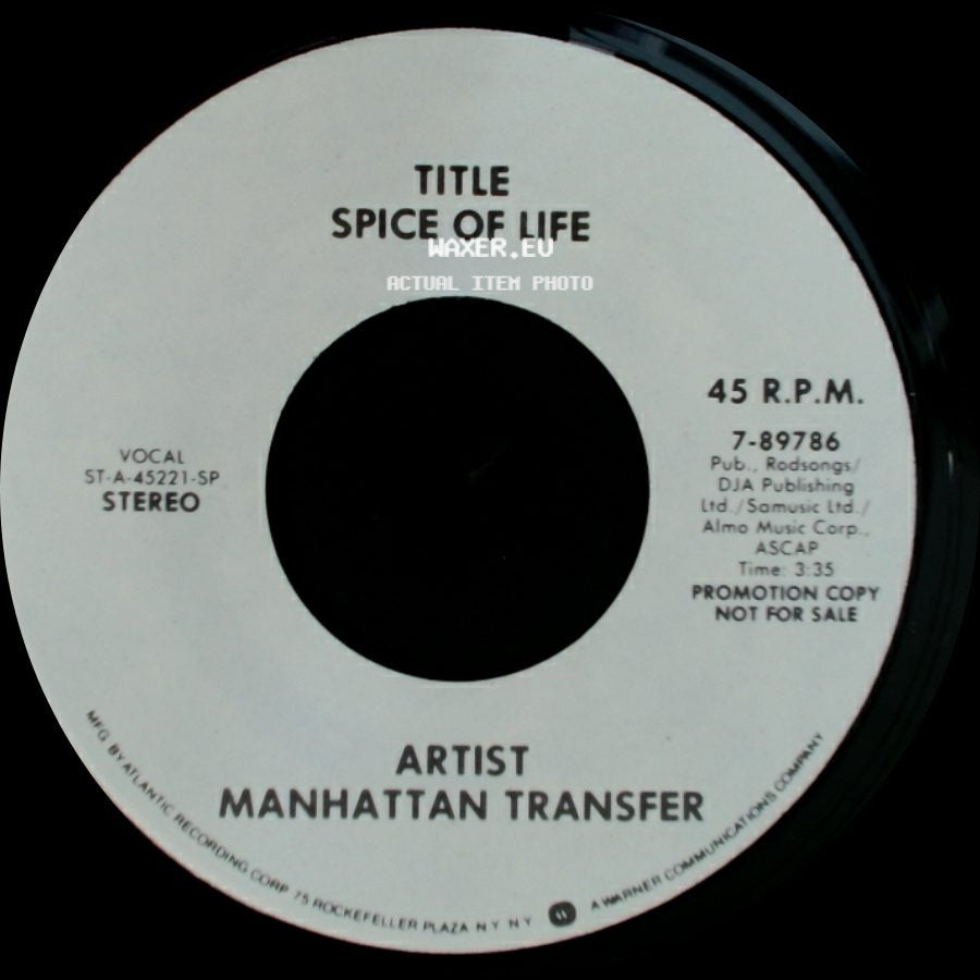 Manhattan Transfer - Spice Of Life / Spice Of Life side A