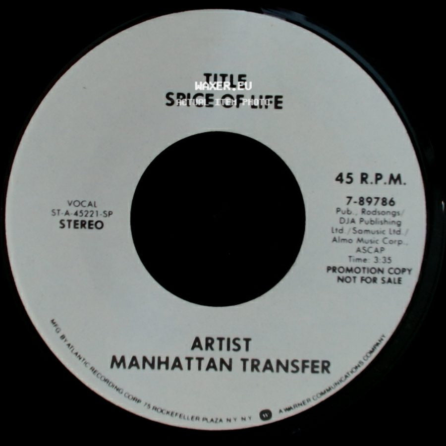 Manhattan Transfer - Spice Of Life / Spice Of Life side B