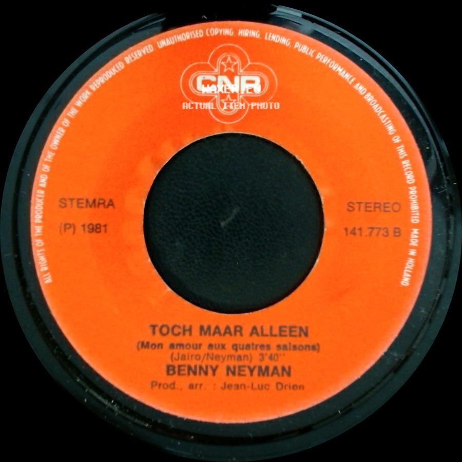 Benny Neyman - 'k Zal Je Heb / Toch Maar Alleen side B