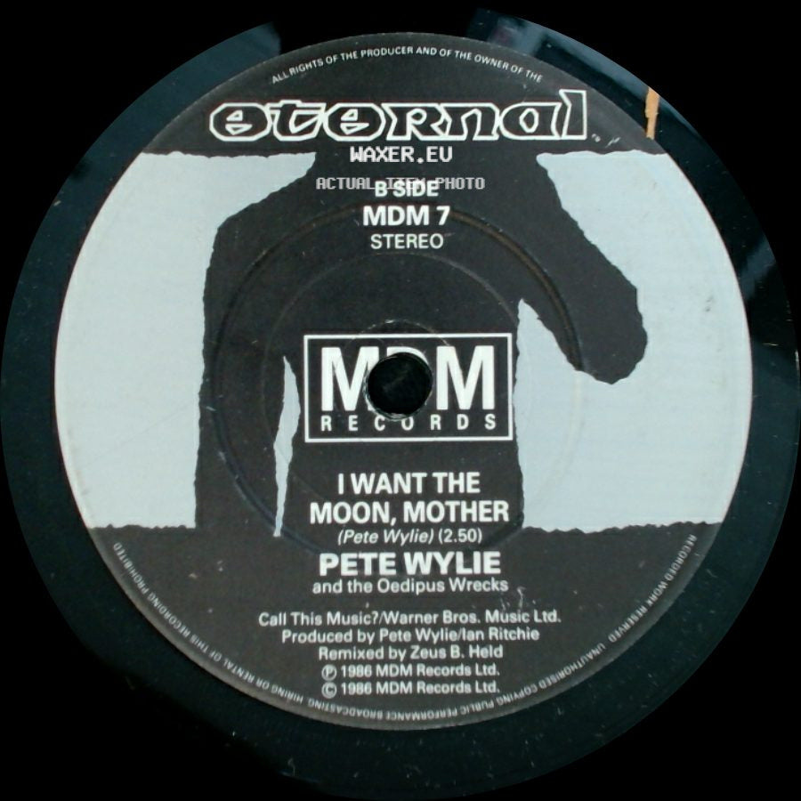 Pete Wylie And The Oedipus Wrecks - Sinful! / I Want The Moon, Mother side B