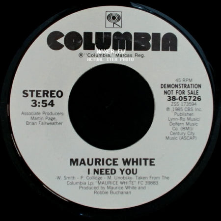 Maurice White - I Need You / I Need You side A