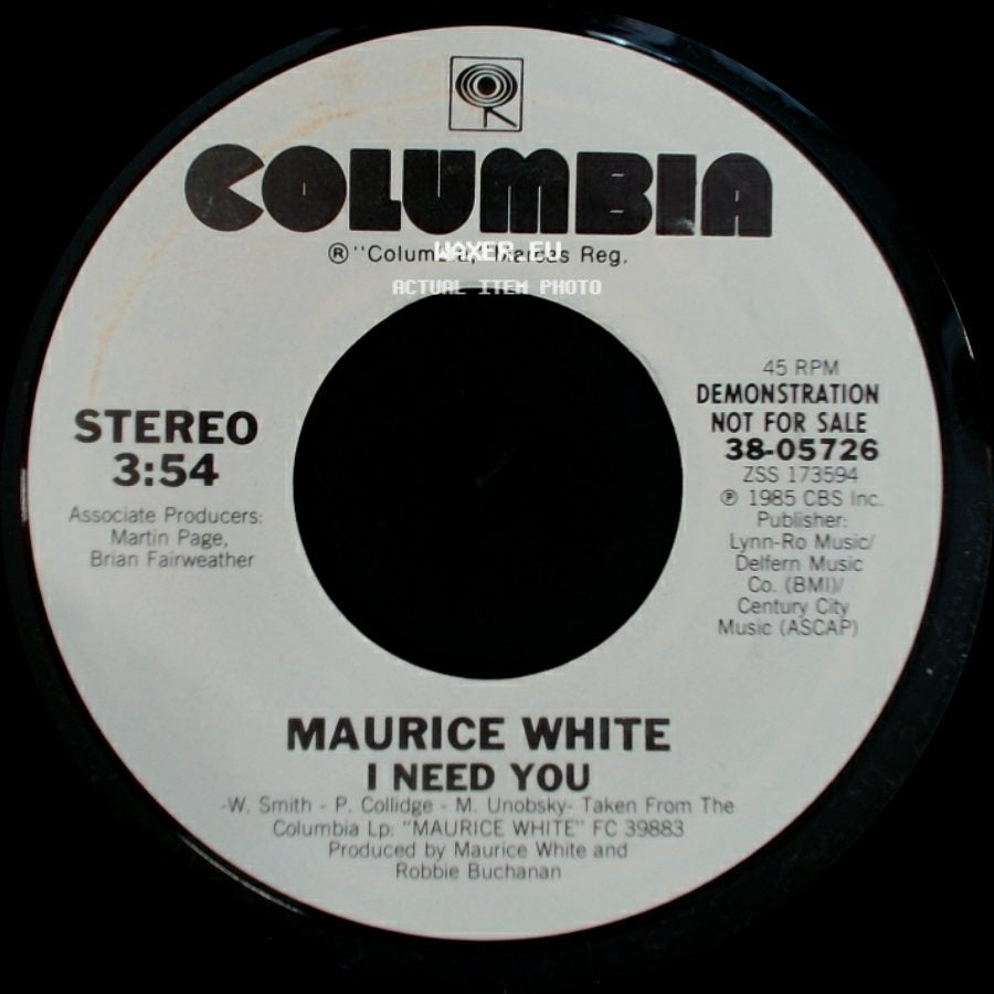 Maurice White - I Need You / I Need You side B