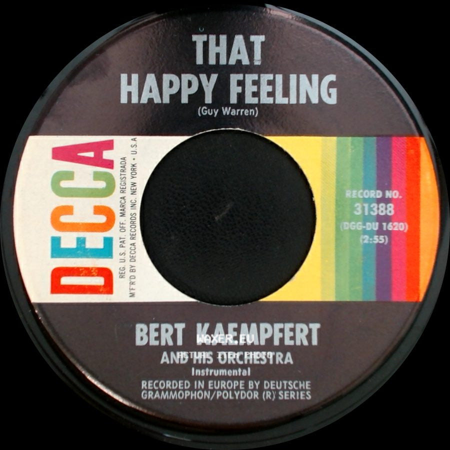 Bert Kaempfert And His Orchestra - Take Me / That Happy Feeling side B
