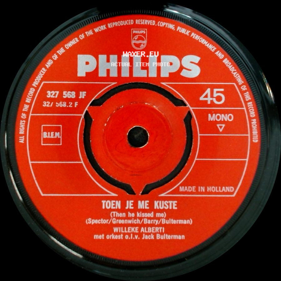 Willeke Alberti - Spiegelbeeld (Tes Tendres Années) (Tender Years) / Toen Je Me Kuste side B