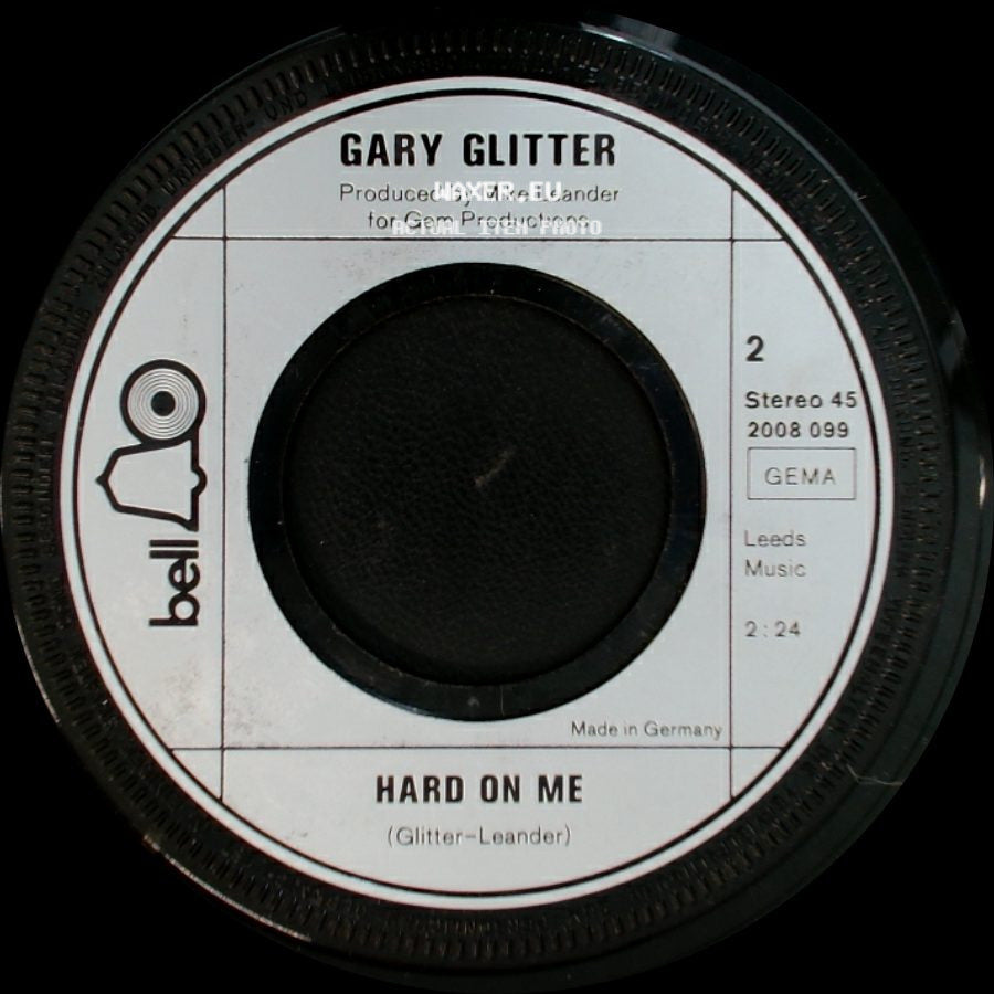 Gary Glitter - I Didn't Know I Loved You (Till I Saw You Rock And Roll) / Hard On Me side B