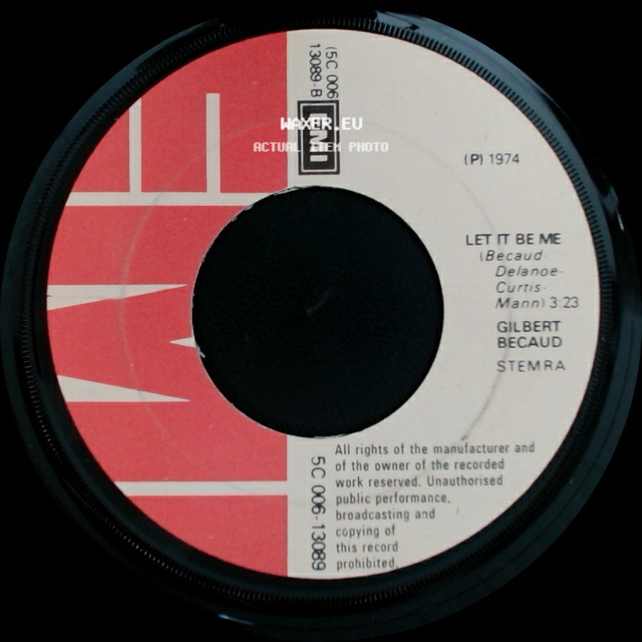 Gilbert Becaud - A Little Love And Understanding / Let It Be Me side B