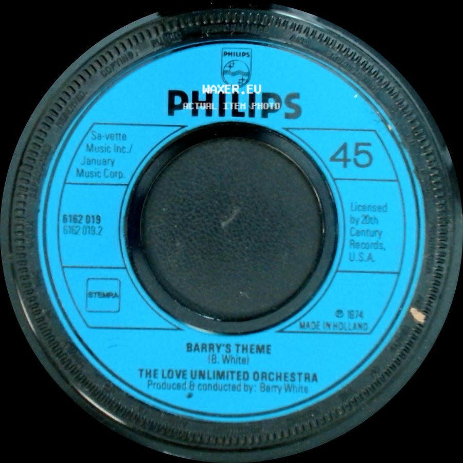 The Love Unlimited Orchestra - Barry's Theme / Rhapsody In White side A