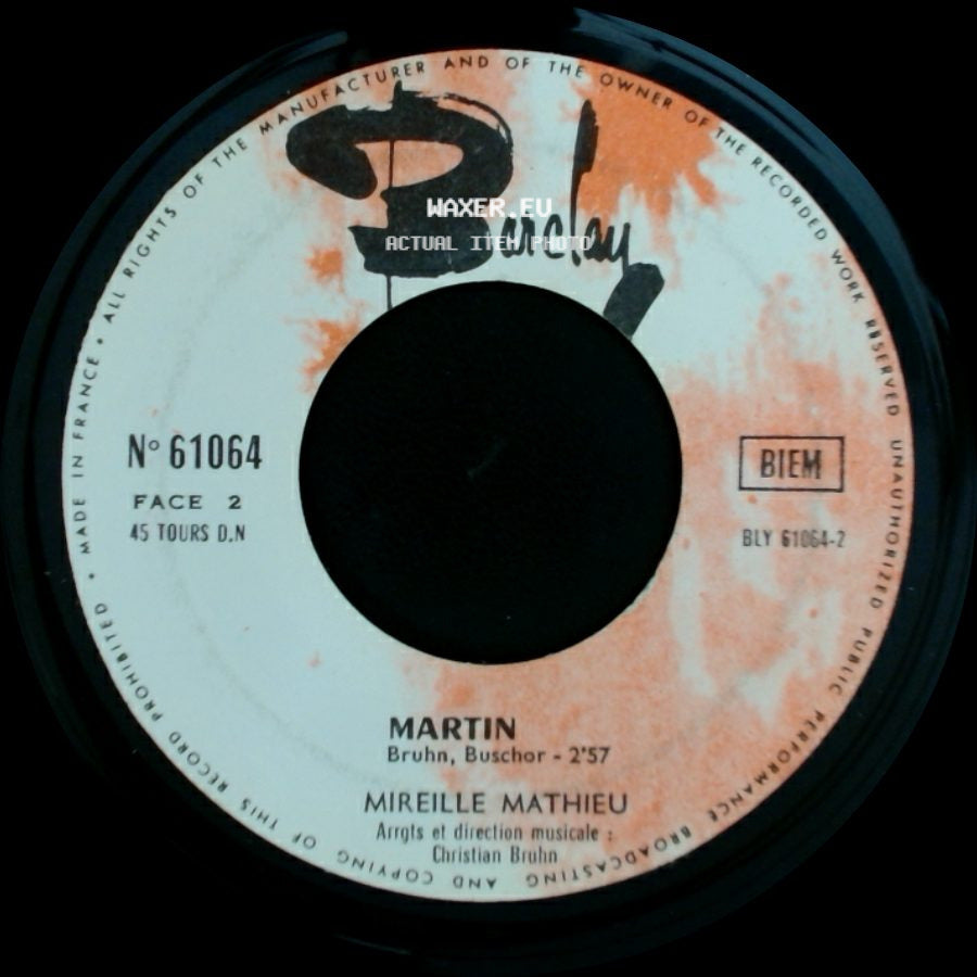 Mireille Mathieu - Martin / Hinter Den Kulissen Von Paris side A