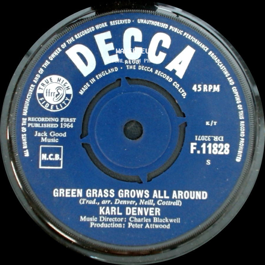 Karl Denver - My World Of Blue / Green Grass Grows All Around side B