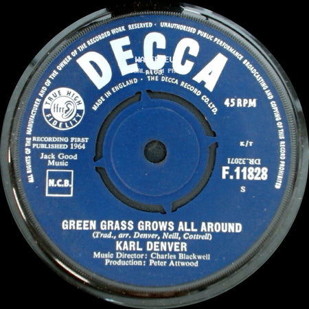 Karl Denver - My World Of Blue / Green Grass Grows All Around side B
