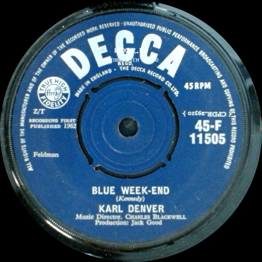 Karl Denver - Blue Week-End / My Mother's Eyes side A