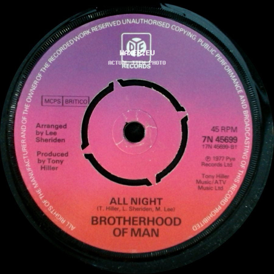 Brotherhood Of Man - All Night / Angelo side A