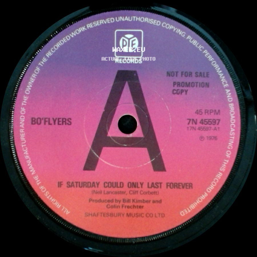 Bo'flyers - If Saturday Could Only Last Forever / Teenage Dream side A
