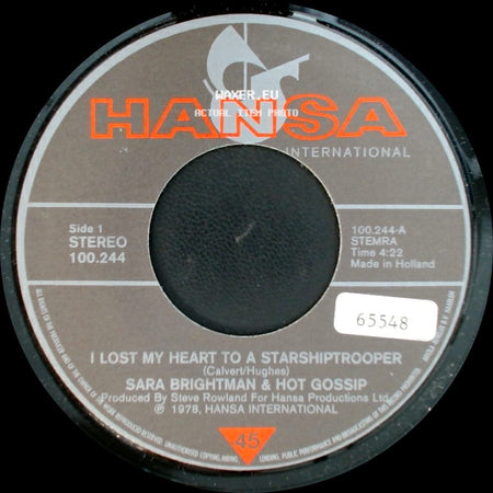 Sara Brightman & Hot Gossip - I Lost My Heart To A Starshiptrooper / Do, Do, Do side A