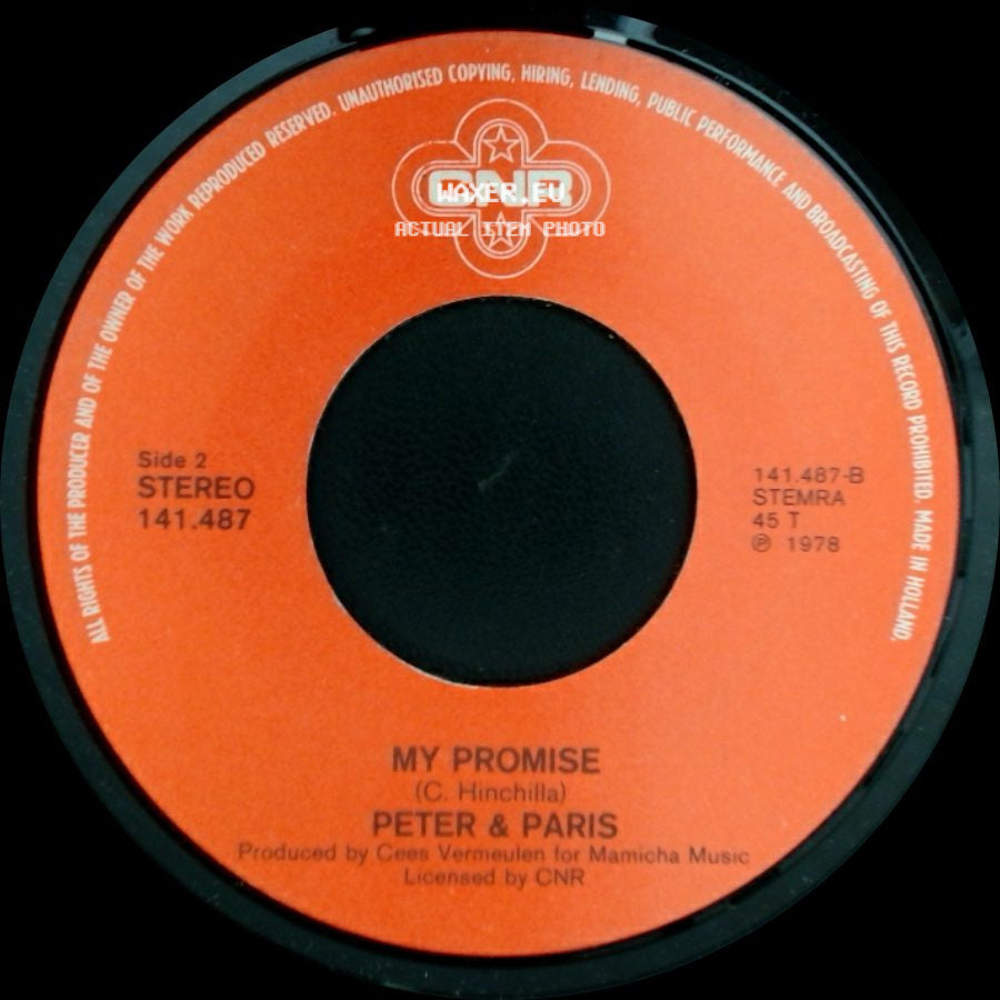 Peter & Paris - We'll Do The Same / My Promise side B