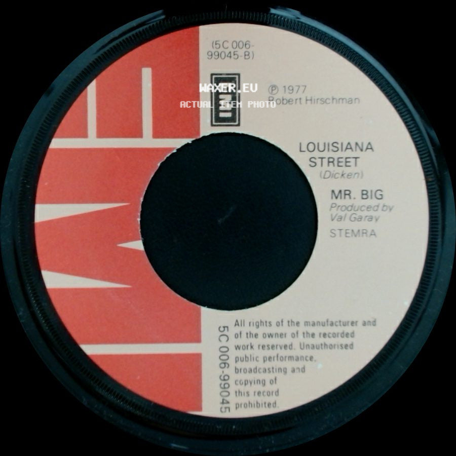 Mr. Big - Feel Like Calling Home / Louisiana Street side B