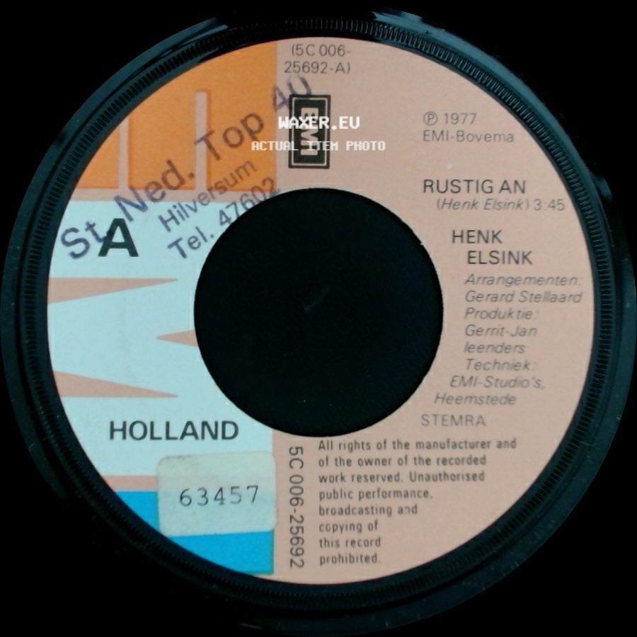 Henk Elsink - Rustig An / Man Van Veertig side A
