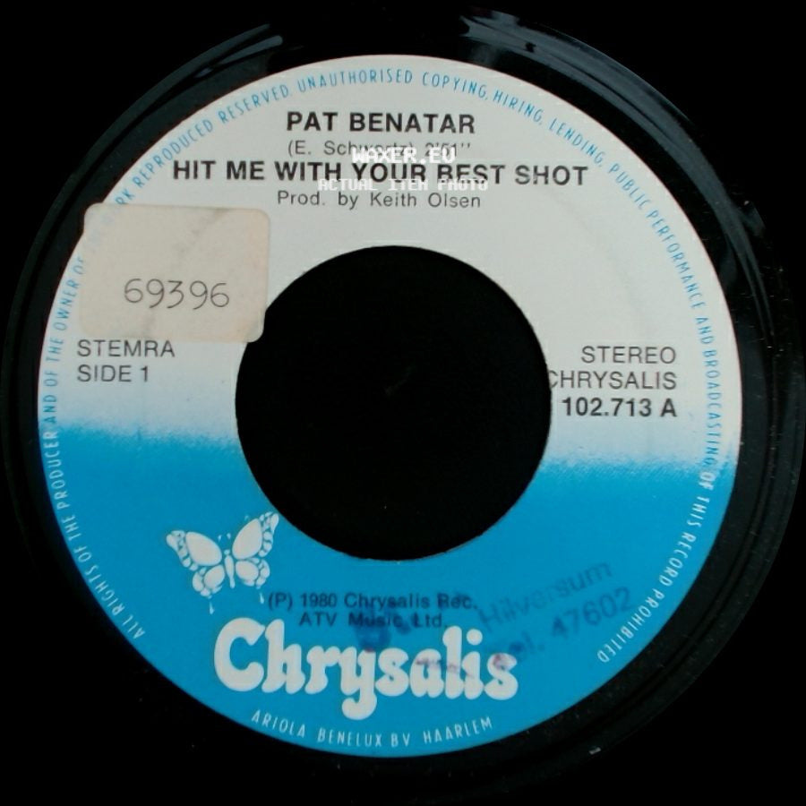 Pat Benatar - Hit Me With Your Best Shot / You Better Run side A