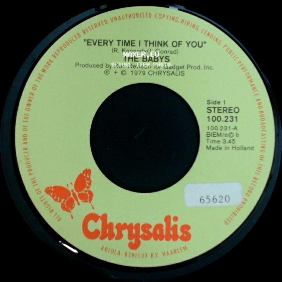 The Babys - Every Time I Think Of You / Head First side A