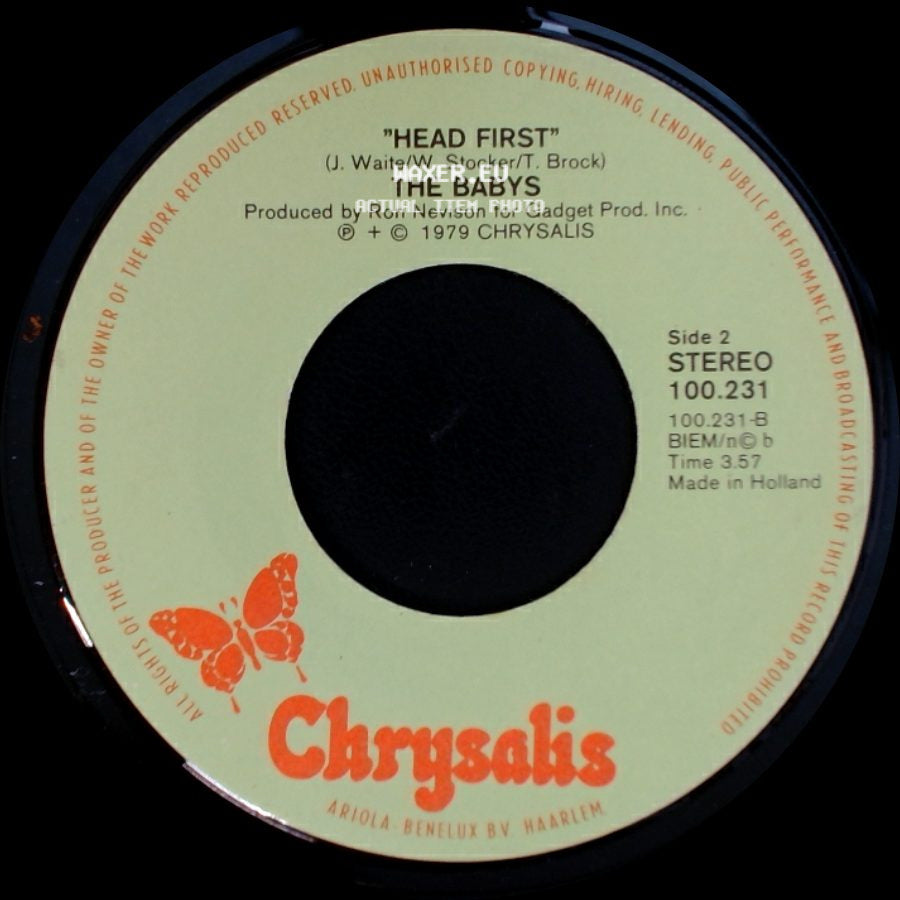 The Babys - Every Time I Think Of You / Head First side B