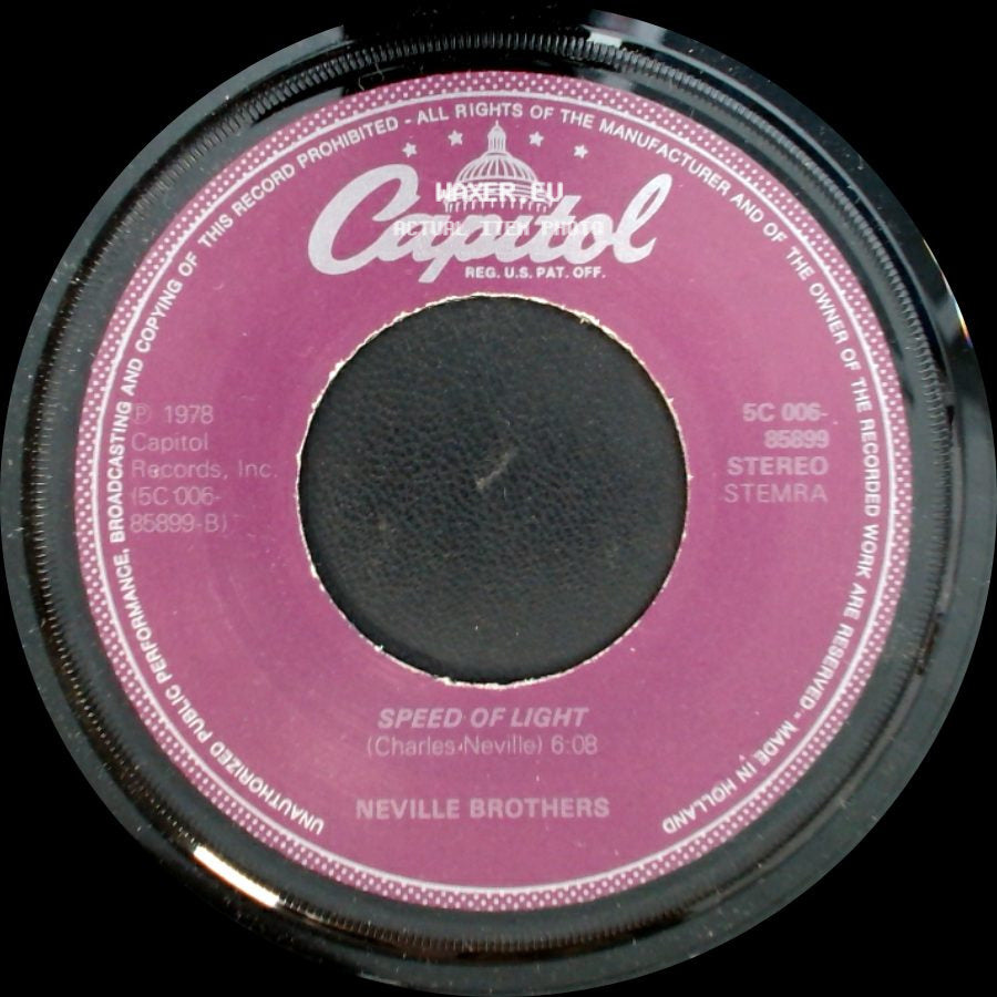 Neville Brothers - Washable Ink / Speed Of Light side B
