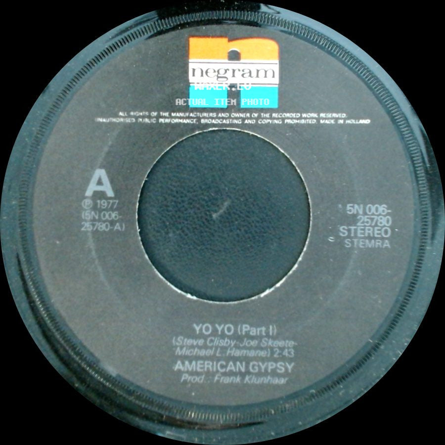 American Gypsy - Yo Yo (Part I) / Yo Yo (Part Ii) side A