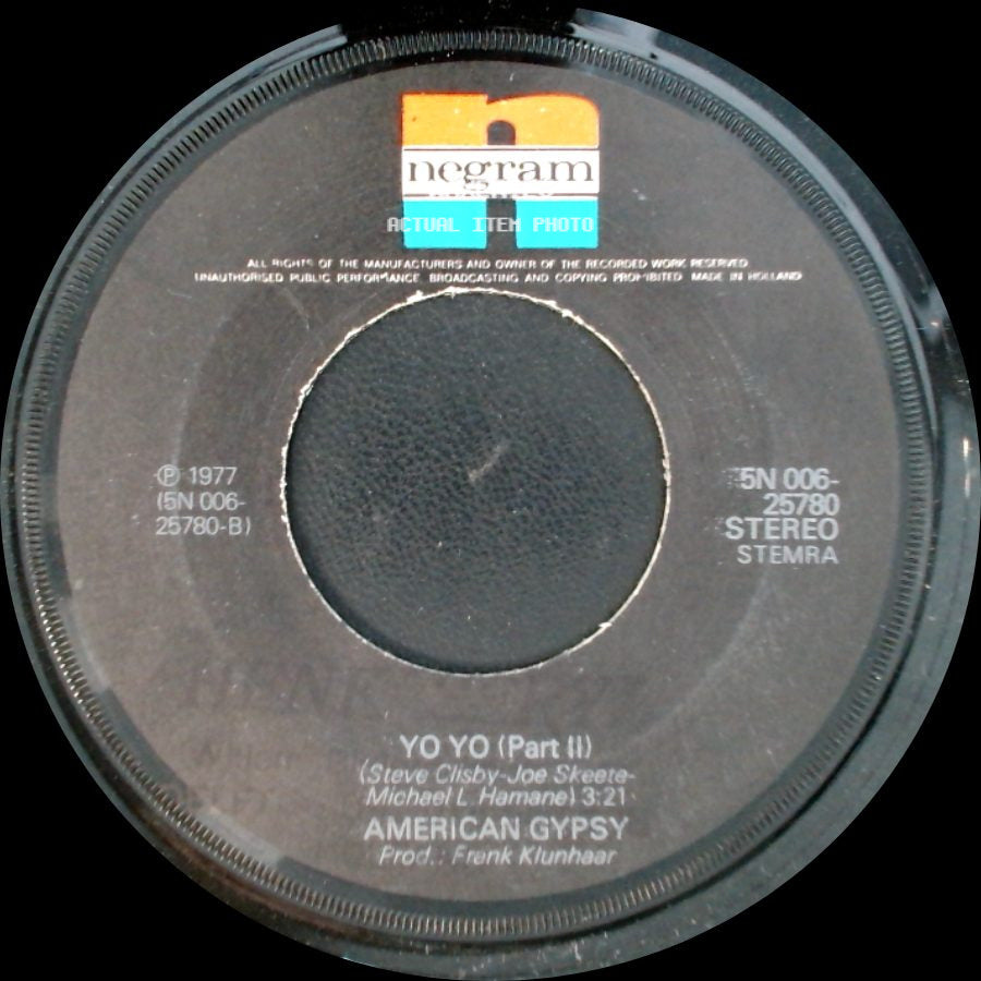 American Gypsy - Yo Yo (Part I) / Yo Yo (Part Ii) side B