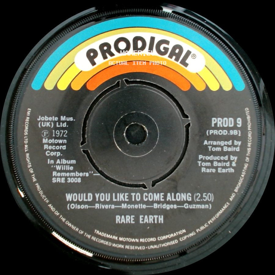 Rare Earth - Would You Like To Come Along / Warm Ride side A