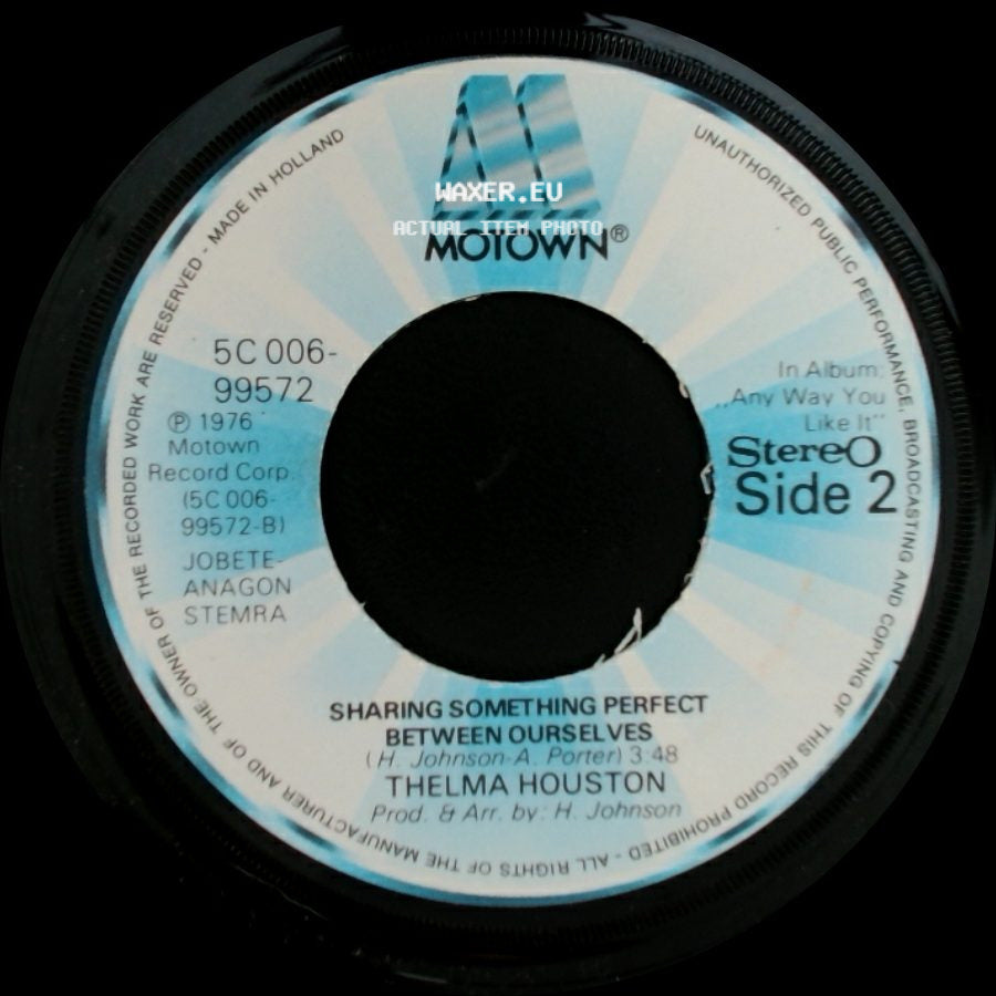 Thelma Houston - I'm Here Again / Sharing Something Perfect Between Ourselves side B