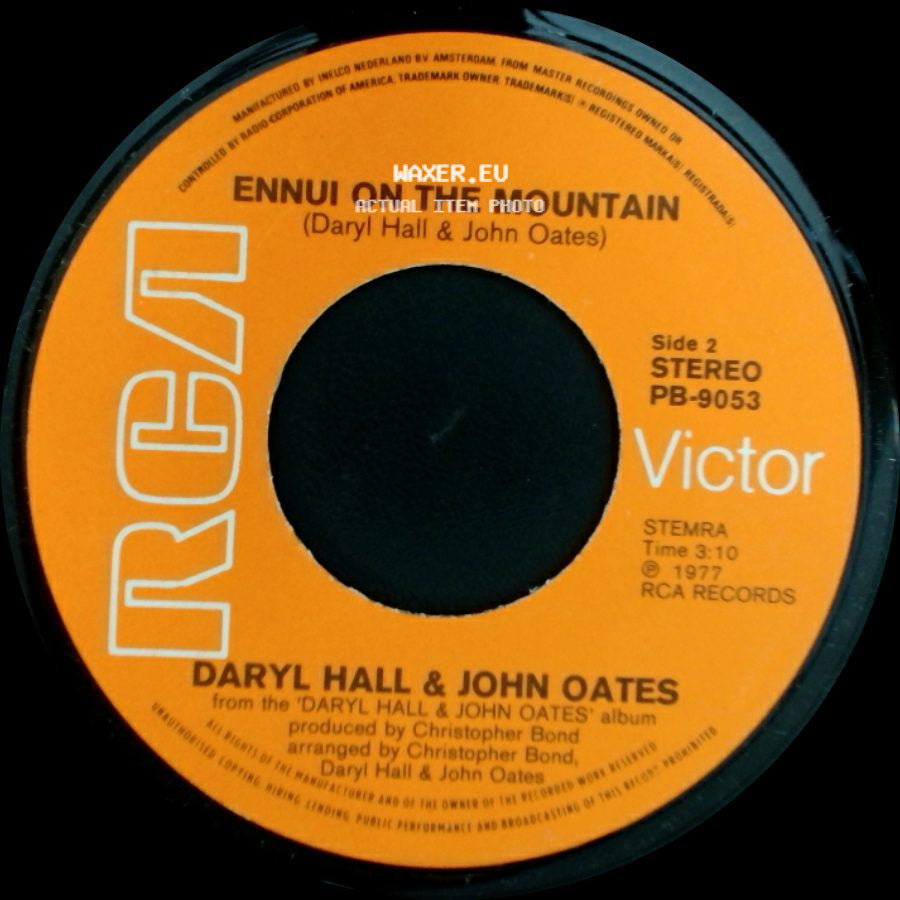 Daryl Hall & John Oates - Back Together Again / Ennui On The Mountain side B