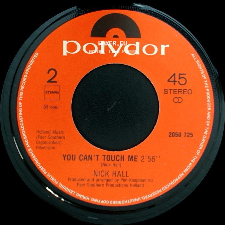 Nick Hall - Congratulations / You Can't Touch Me side B