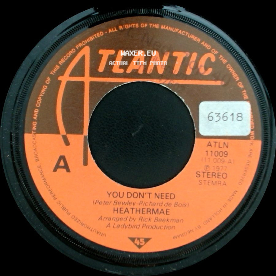 Heathermae - Give It Up / You Don't Need side B
