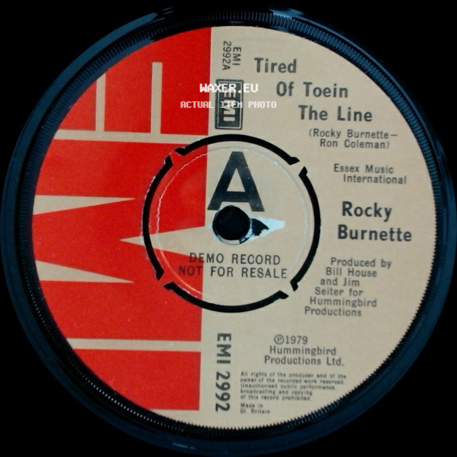 Rocky Burnette - Clowns From Outer Space / Tired Of Toein The Line side B
