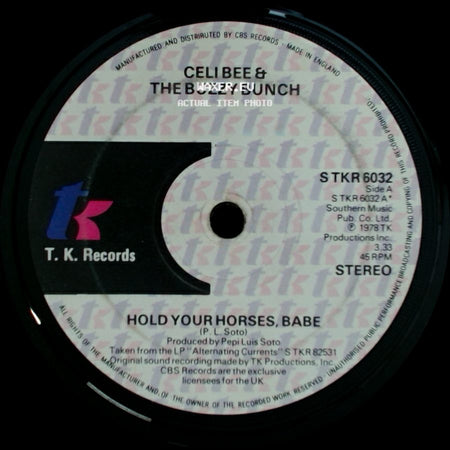 Celi Bee & The Buzzy Bunch - Hold Your Horses, Babe / Alternating Currents side A