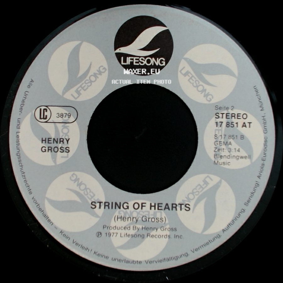 Henry Gross - Painting My Love Song / String Of Hearts side B