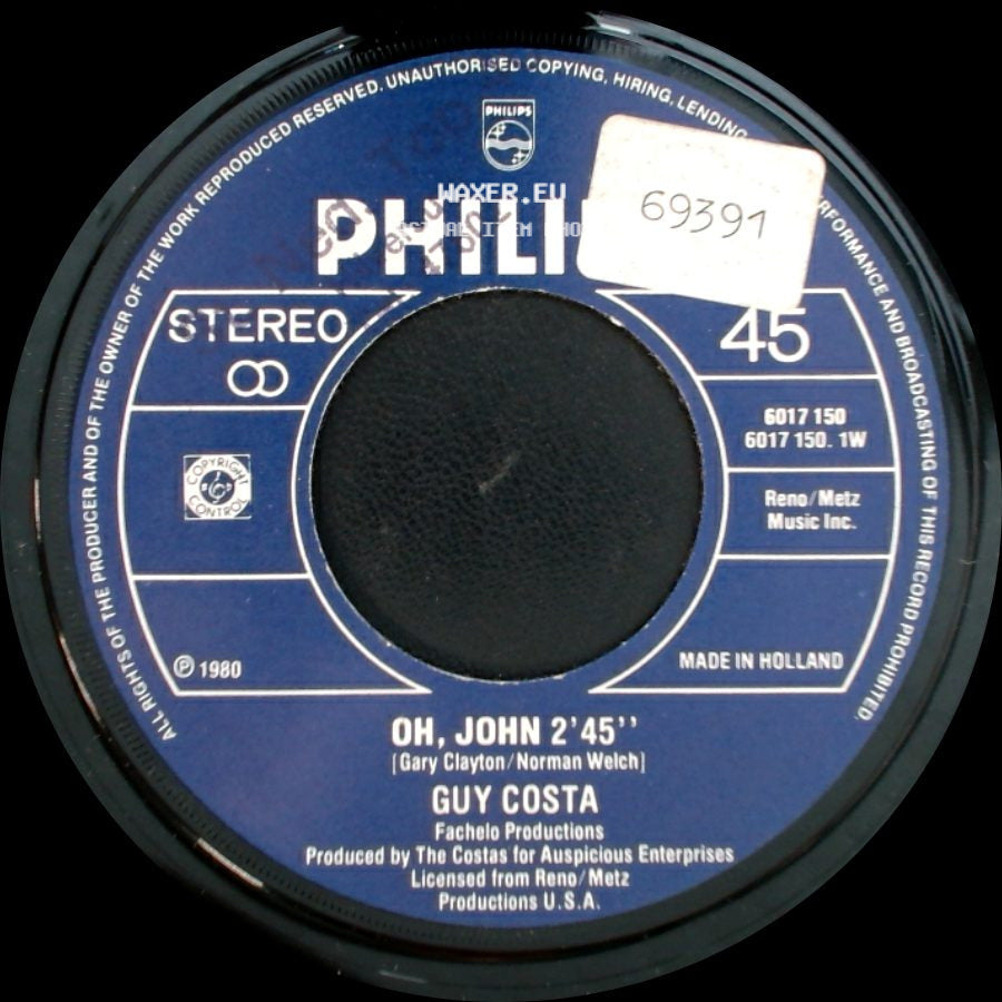 The Costas / Guy Costa - Remember Me / Oh, John side B