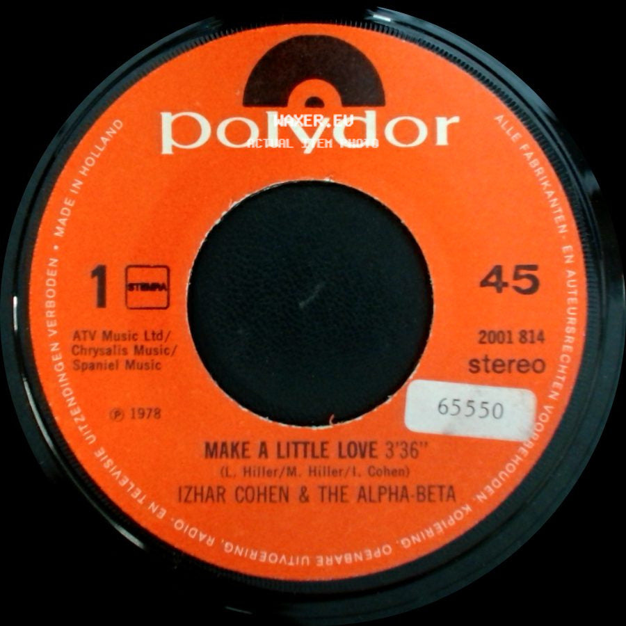 Izhar Cohen & The Alpha-Beta - Make A Little Love / What Exactly Do You Want side A