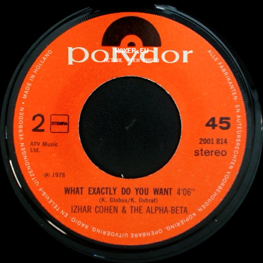 Izhar Cohen & The Alpha-Beta - Make A Little Love / What Exactly Do You Want side B