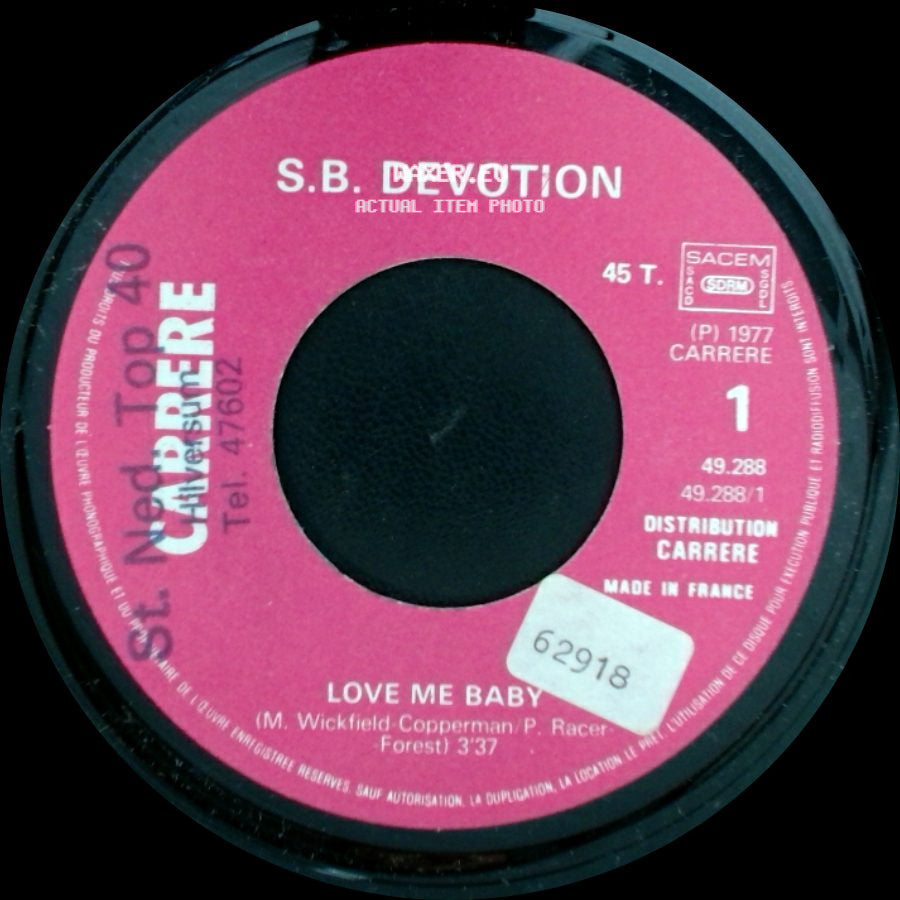 S.B. Devotion - Love Me Baby / Love Me Baby side B