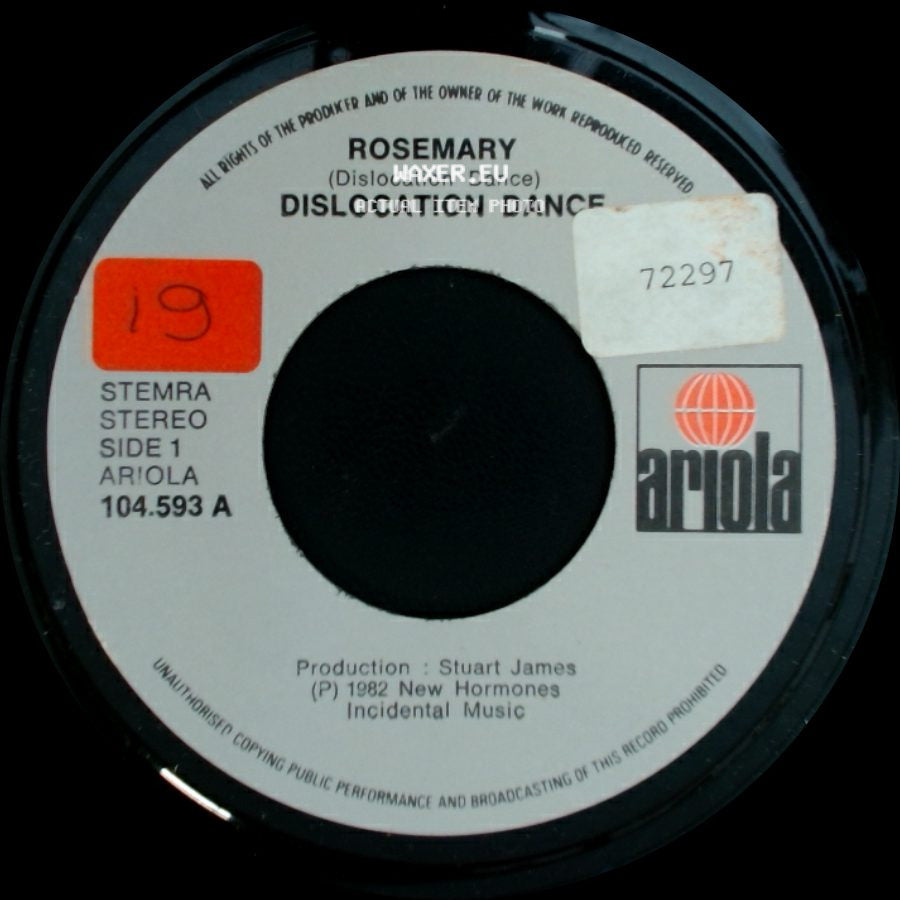 Rosemary / Shake - Dislocation Dance / Dislocation Dance side A