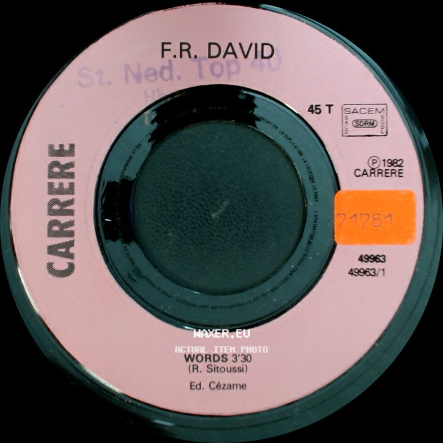 F.R. David - When The Sun Goes Down / Unknown Title B side B