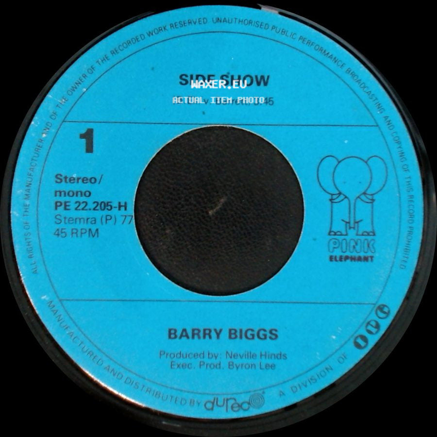 Barry Biggs - Work All Day / Side Show side B