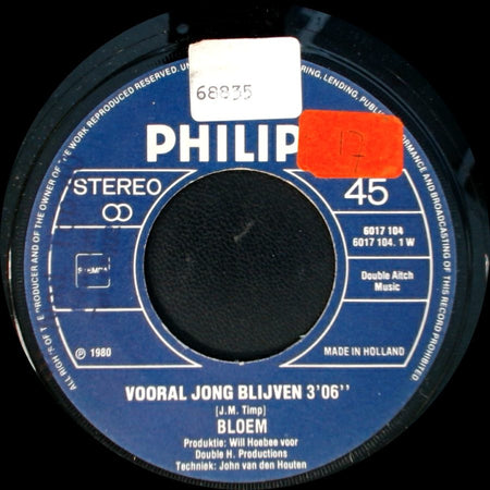 Bloem - Als Ik Jou Zie Lopen / Vooral Jong Blijven side B