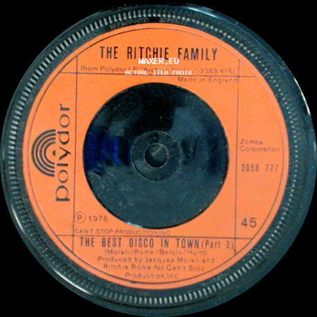 The Ritchie Family - The Best Disco In Town (Part 1) / The Best Disco In Town (Part 2) side B