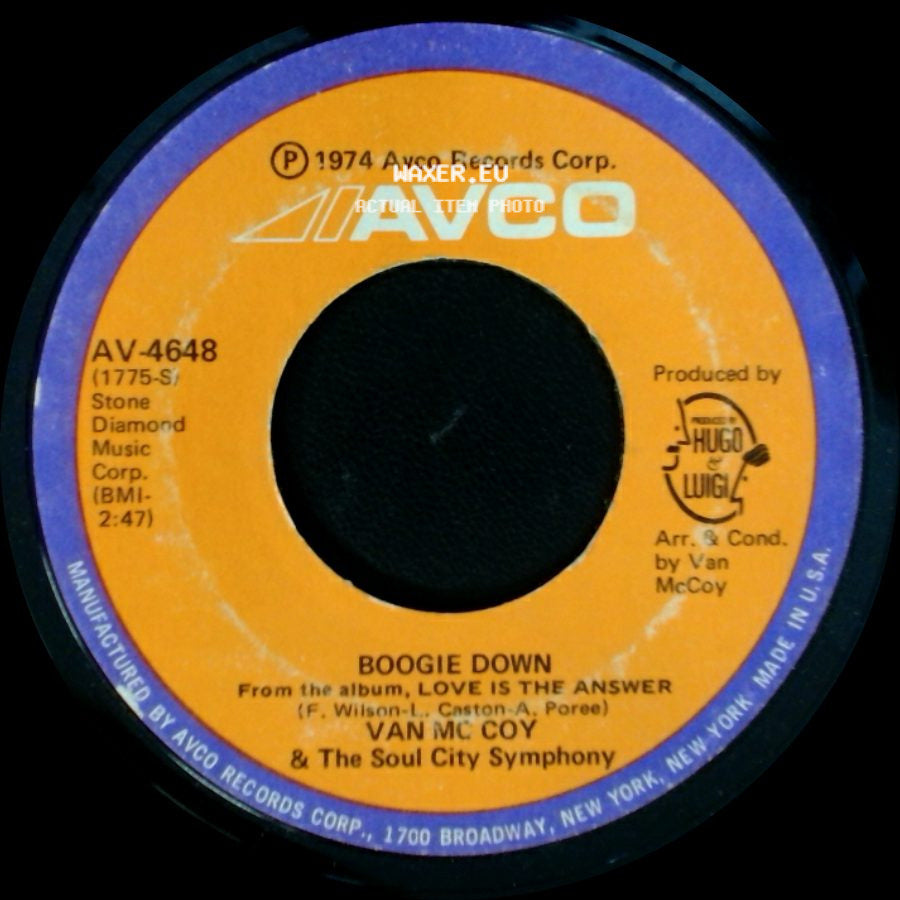 Van Mccoy & The Soul City Symphony - Boogie Down / A Rainy Night In Georgia side A