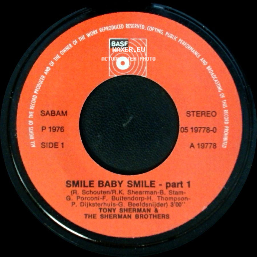Tony Sherman & The Sherman Brothers - Smile Baby Smile - Part 1 / Smile Baby Smile - Part 2 side A