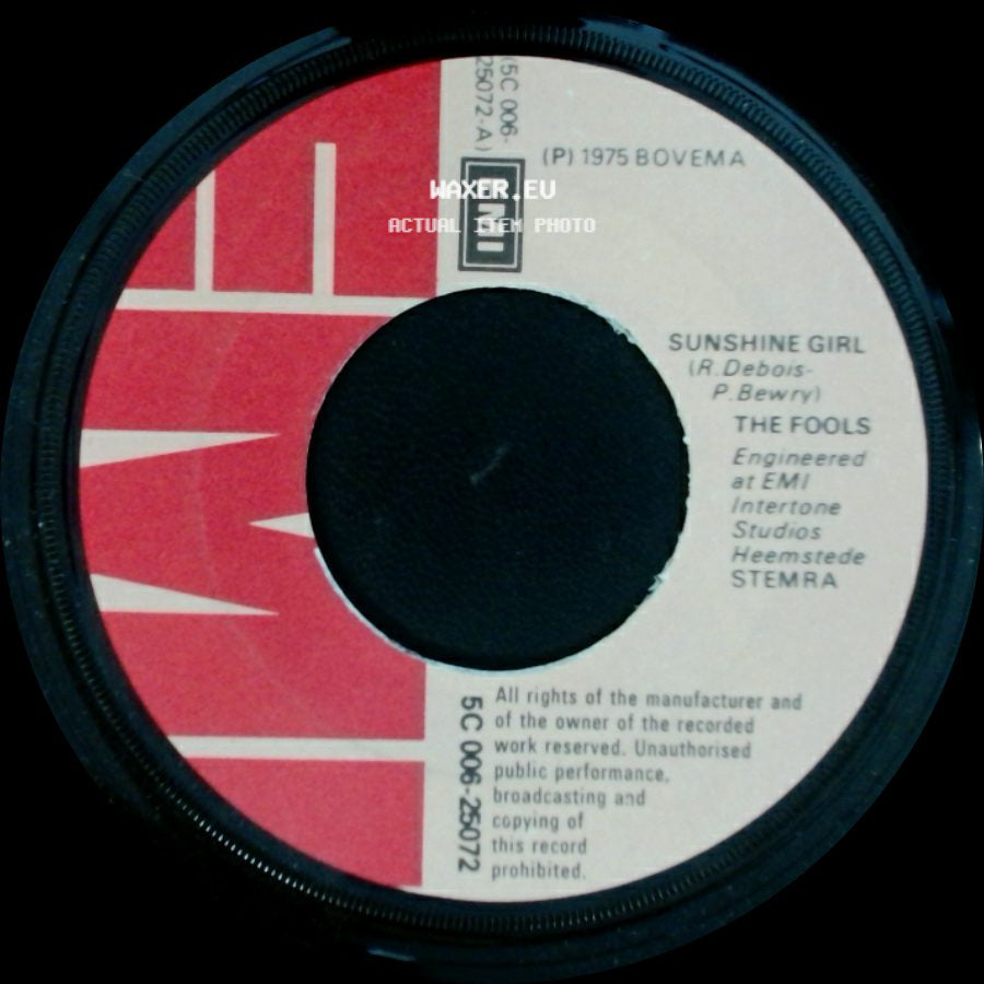 The Fools - Lucky Boy / Sunshine Girl side B