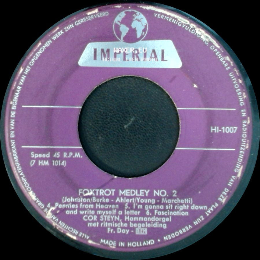Cor Steyn - Foxtrot Medley No. 2 / Foxtrot Medley No. 1 side A